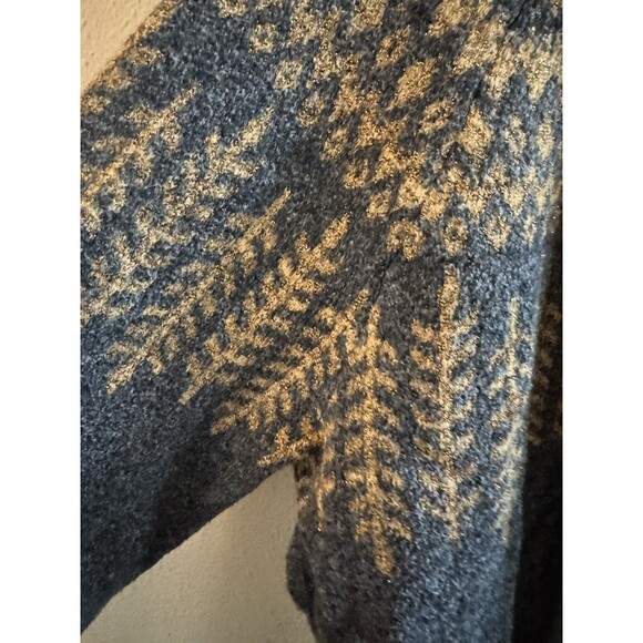 Torrid Vegan Cashmere Lurex Crew Neck Sweater Gray Gold Sz 4 4x Long Sleeve - Picture 3 of 5